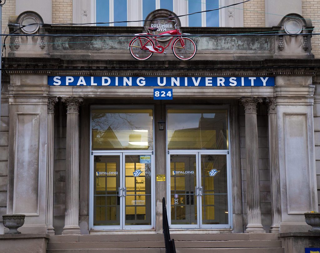 Columbia Gym and red bike