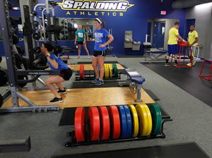 Spalding students stay healthy with a visit to Spalding University's work out facility