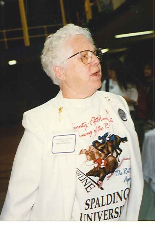 Sister Julia Clare Fontaine, who created Spalding's Running of the Rodents