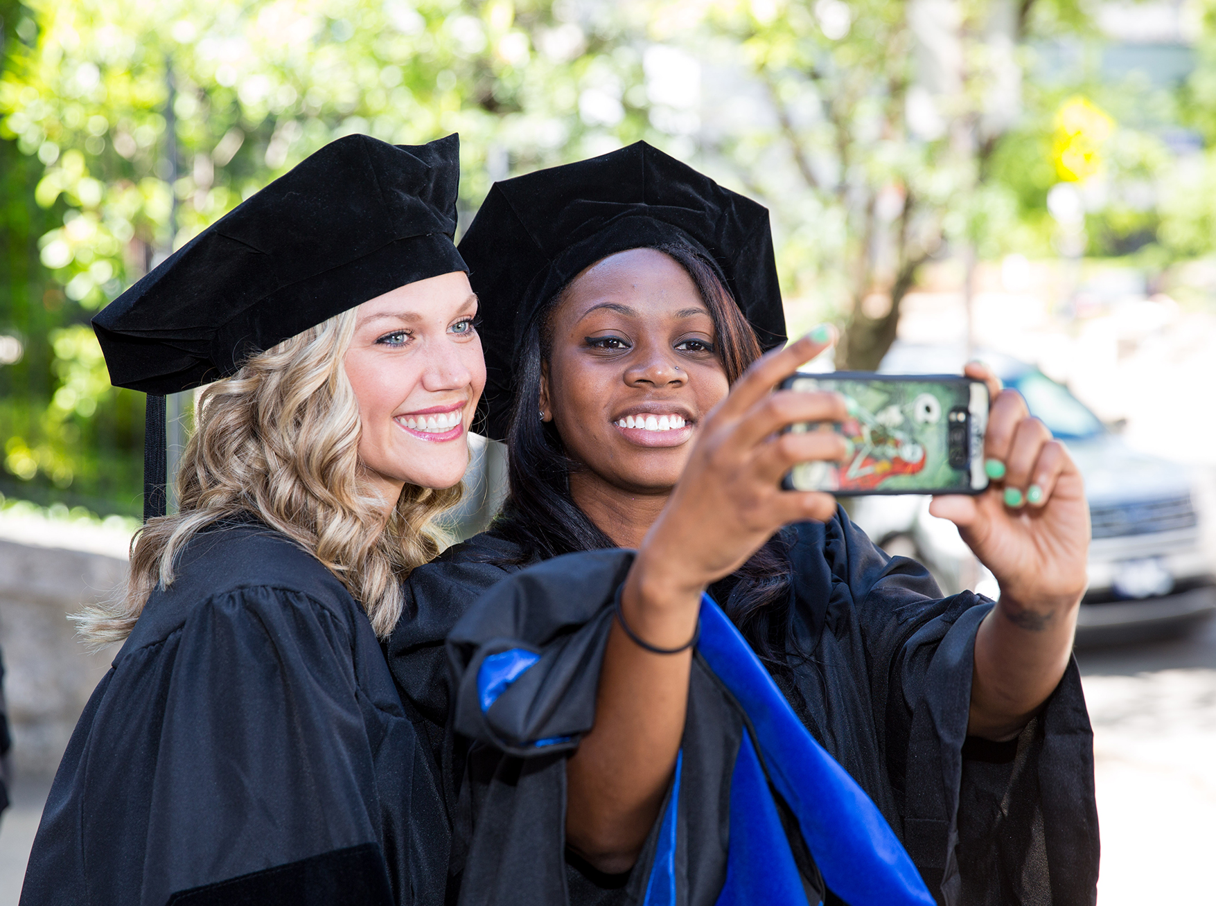 Two students taking a selfie